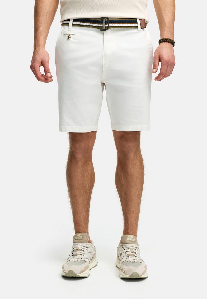 Indicode Chinoshorts Herren INThews Chino Shorts Herrenshorts aus Twill mit passendem Gürtel von Indicode