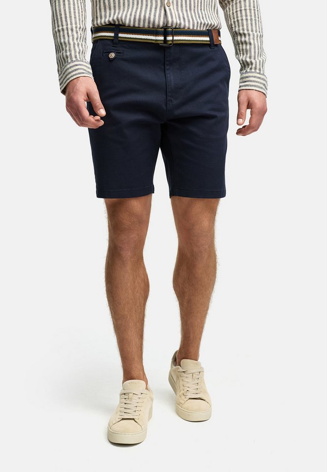 Indicode Chinoshorts Herren INThews Chino Shorts Herrenshorts aus Twill mit passendem Gürtel von Indicode