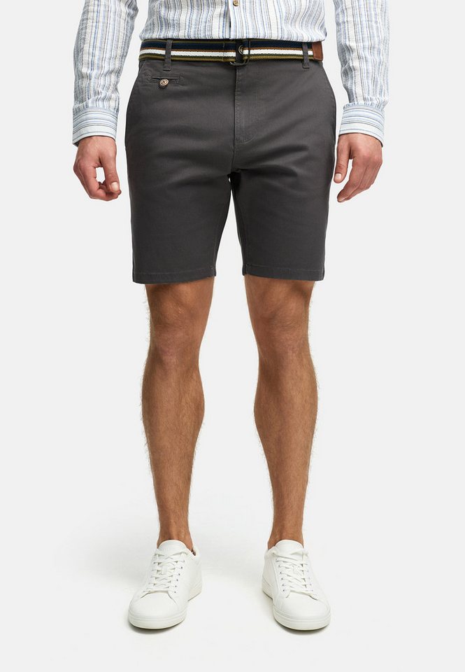 Indicode Chinoshorts Herren INThews Chino Shorts Herrenshorts aus Twill mit passendem Gürtel von Indicode