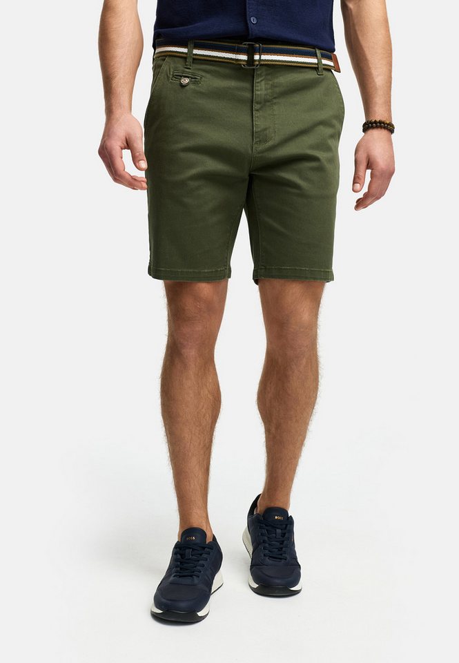 Indicode Chinoshorts INThews aus Twill mit passendem Gürtel Indicode Chinoshorts INThews aus Twill mit passendem Gürtel von Indicode