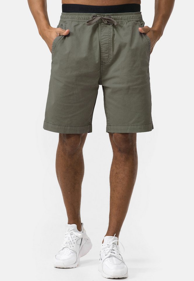 Indicode Chinoshorts Herren Kelowna Chino Shorts Herrenshorts mit elastischem Bund und Kordelzug von Indicode