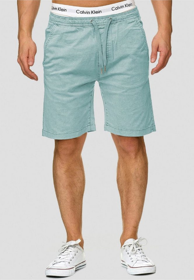 Indicode Chinoshorts Herren Kelowna Chino Shorts Herrenshorts mit elastischem Bund und Kordelzug von Indicode