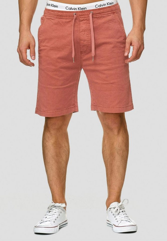 Indicode Chinoshorts Herren Kelowna Chino Shorts Herrenshorts mit elastischem Bund und Kordelzug von Indicode