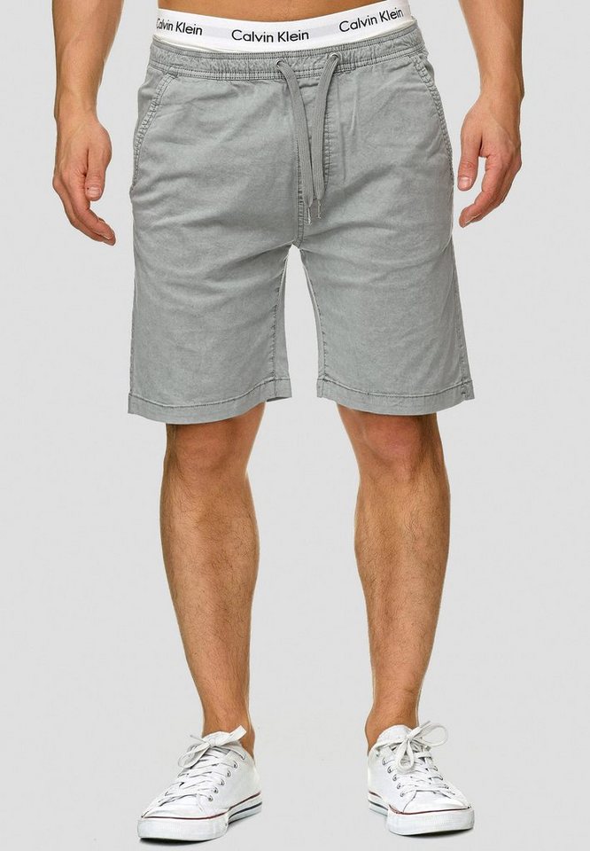 Indicode Chinoshorts Herren Kelowna Chino Shorts Herrenshorts mit elastischem Bund und Kordelzug von Indicode