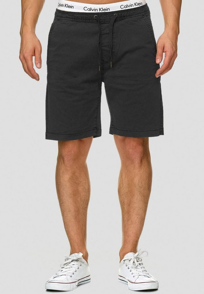 Indicode Chinoshorts Herren Kelowna Chino Shorts Herrenshorts mit elastischem Bund und Kordelzug von Indicode
