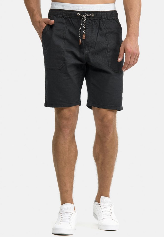 Indicode Chinoshorts Herren Stoufville Chino Shorts Herrenshorts aus elastischer Baumwoll-Qualität, mit Kordelzug von Indicode
