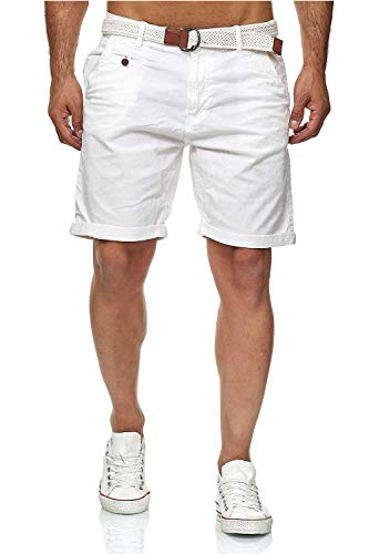 Kurze Hosen Herren mit Gürtel - Conor - Cargo Shorts Herren aus Baumwolle - Sommer Freizeithose mit Taschen - Sportlich eleganter Look - Regular Fit - Bequemes Material mit Stretch - Offwhite - S Kurze Hosen Herren mit Gürtel - Conor - Cargo Shorts Herren aus Baumwolle - Sommer Freizeithose mit Taschen - Sportlich eleganter Look - Regular Fit - Bequemes Material mit Stretch - Offwhite - S von Indicode