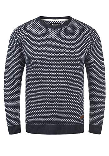 Indicode Coppler Herren Strickpullover Grobstrick Pullover, Größe:S, Farbe:Navy (400) von Indicode