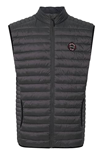 Indicode Davide Herren Steppweste Outdoor Weste mit Stehkragen, Größe:L, Farbe:Dark Grey (910) von Indicode