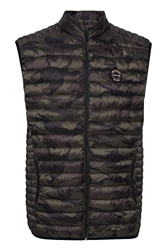 Indicode Davide Herren Steppweste Outdoor Weste mit Stehkragen, Größe:L, Farbe:Dired Camouflage (977) von Indicode