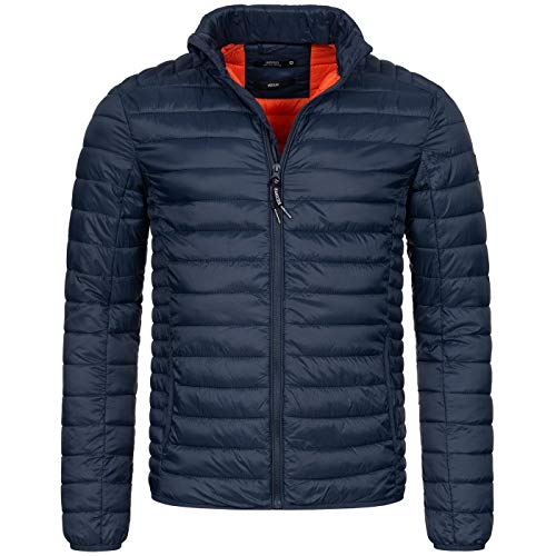 Indicode Designer Herren Winter Steppjacke Stepp Jacke leicht gefüttert B627 [B627-Amare-Navy-Gr.M] von Indicode