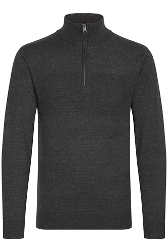 Indicode Erno Herren Strickpullover Troyer Feinstrick Pullover, Größe:3XL, Farbe:Charcoal Mix (915) von Indicode