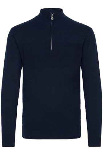 Indicode Erno Herren Strickpullover Troyer Feinstrick Pullover, Größe:XL, Farbe:Navy (400) von Indicode