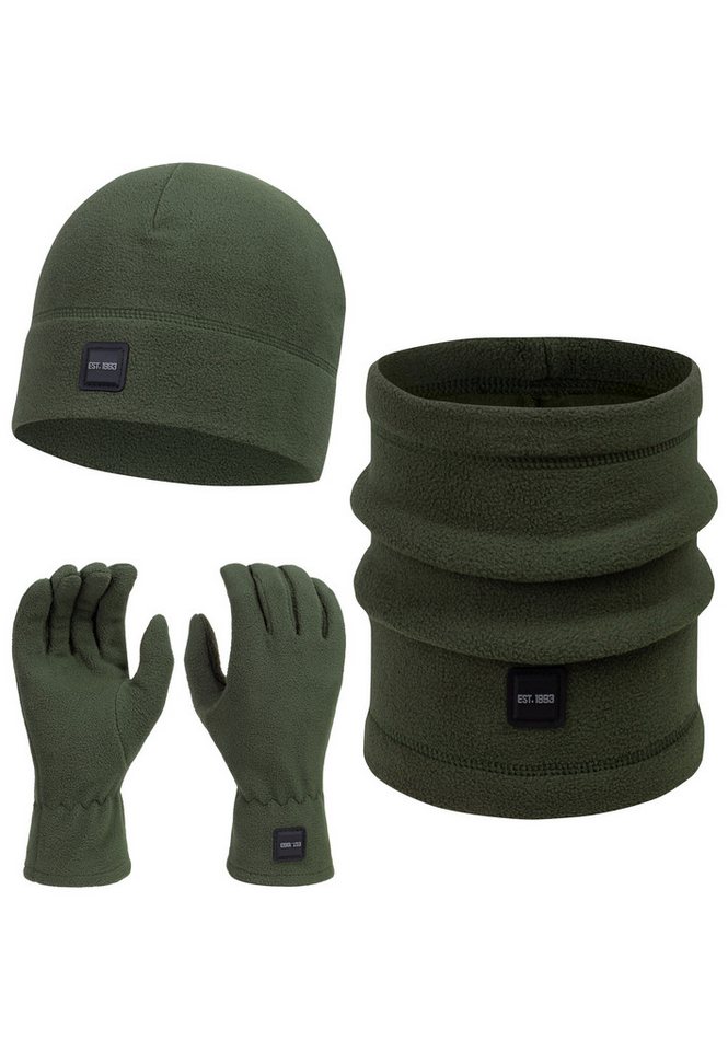Indicode Fleecemütze INGjert (Set, 3-St) Winter-Accessoire-Set für kalte Tage von Indicode