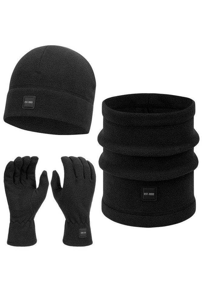 Indicode Fleecemütze INGjert (Set, 3-St) Winter-Accessoire-Set für kalte Tage von Indicode
