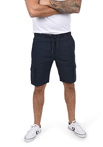 Indicode IDFrances Herren Cargo Shorts Bermuda Kurze Hose mit elastischem Bund und Stretch Regular Fit, Größe:L, Farbe:Navy (400) von Indicode