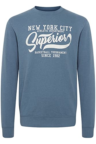 Indicode Galilero Herren Sweatshirt Pullover Pulli mit Rundhalsausschnitt, Größe:XL, Farbe:China Blue (436) von Indicode