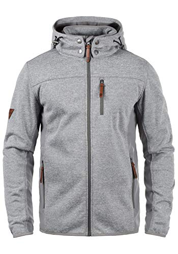 Indicode Grosvenor Herren Softshell Jacke Funktionsjacke Übergangsjacke Mit Kapuze, Größe:M, Farbe:Grey Mix (914) von Indicode