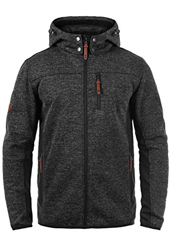 Indicode Grosvenor Herren Softshell Jacke Funktionsjacke Übergangsjacke mit Kapuze, Größe:L, Farbe:Charcoal Mix (915) von Indicode