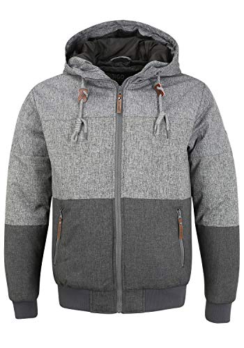 Indicode Hannibal Herren Übergangsjacke Herrenjacke Jacke mit Kapuze, Größe:M, Farbe:Light Grey Mix (913) von Indicode