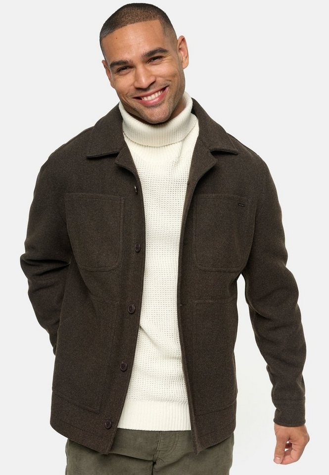 Indicode Winterjacke INMacking Overshirt-Jacke mit Hemdkragen von Indicode