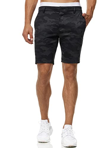 Indicode Herren Aalborg Chino Shorts mit 4 Taschen | Bermuda Herren Chino Shorts Camouflage L von Indicode