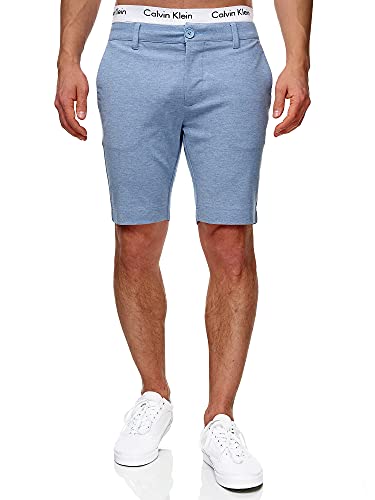 Indicode Herren Aalborg Chino Shorts mit 4 Taschen | Bermuda Herrenshorts Chinoshorts Freizeitshorts Männer Sky Way, L von Indicode