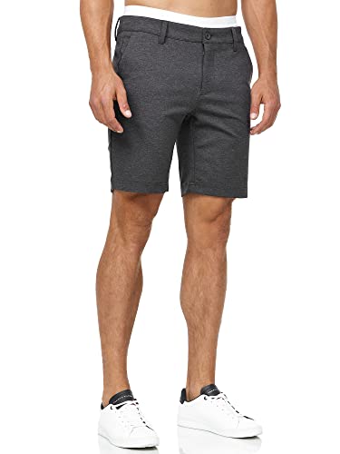 Indicode Herren Aalborg Chino Shorts mit 4 Taschen | Bermuda Herrenshorts Chinoshorts Freizeitshorts Männer Charcoal Mix, XXL von Indicode
