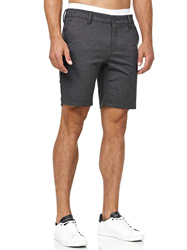 Indicode Herren Aalborg Chino Shorts mit 4 Taschen | Bermuda Herren Chino Shorts Charcoal Mix L von Indicode