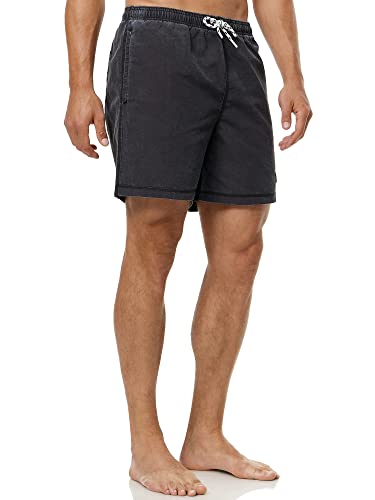 Indicode Herren Ace Badehose mit 3 Taschen und Tunnelzug | Badeshorts für Männer Black XL von Indicode