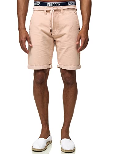Indicode Herren Acton Chino Shorts aus Baumwolle | Bermudas Herrenshorts für Männer Cameo Rose, XXL von Indicode