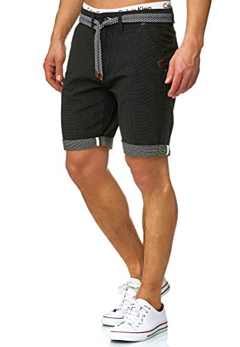 Indicode Herren Acton Chino Shorts aus Baumwolle | Bermudas Herrenshorts für Männer Black S von Indicode