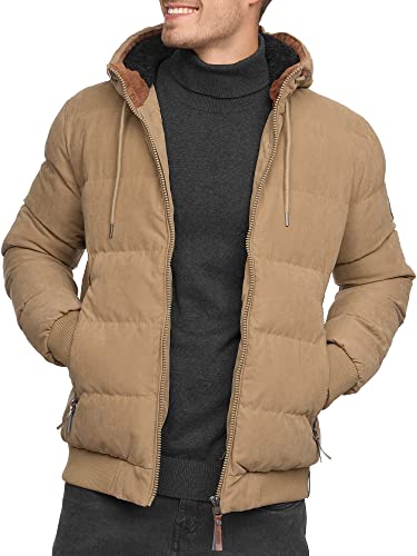 Indicode Herren Adeline Winterjacke m. Kapuze (Teddyfutter) |Steppjacke Herrenjacke Cub L von Indicode