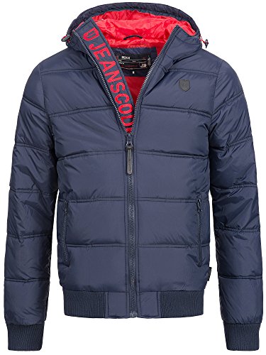 Indicode Herren Adrian ZA Steppjacke in Daunenjacken-Optik | Winterjacke Übergangsjacke Navy XL von Indicode