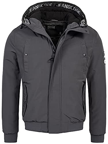 Indicode Herren Albany Jacke mit Kapuze | Herrenjacke Übergangsjacke für Männer Pewter S von Indicode