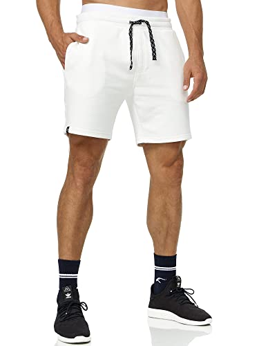 Indicode Herren Aldrich Sweatshorts mit Kordelzug | Herrenshorts Sportshorts für Männer Offwhite XXL von Indicode