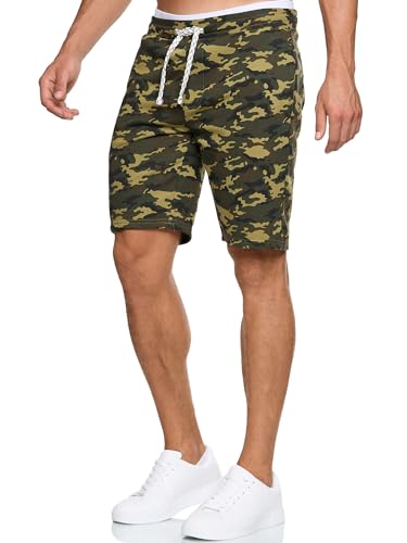 Indicode Herren Aldrich Sweatshorts mit Kordelzug | Herrenshorts Sportshorts für Männer Dired Camouflage M von Indicode