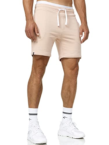 Indicode Herren Aldrich Sweatshorts mit Kordelzug | Herrenshorts Sportshorts für Männer Cameo Rose XXL von Indicode