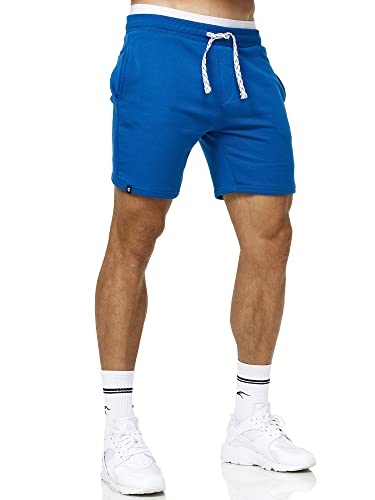 Indicode Herren Aldrich Sweatshorts mit Kordelzug | Herrenshorts Sportshorts für Männer Classic Blue XXL von Indicode