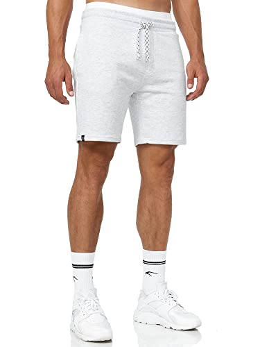 Indicode Herren Aldrich Sweatshorts mit Kordelzug | Herrenshorts Sportshorts für Männer Ecru Mix XL von Indicode