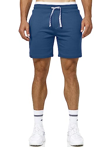 Indicode Herren Aldrich Sweatshorts mit Kordelzug | Herrenshorts Sportshorts für Männer Ensign Blue XXL von Indicode