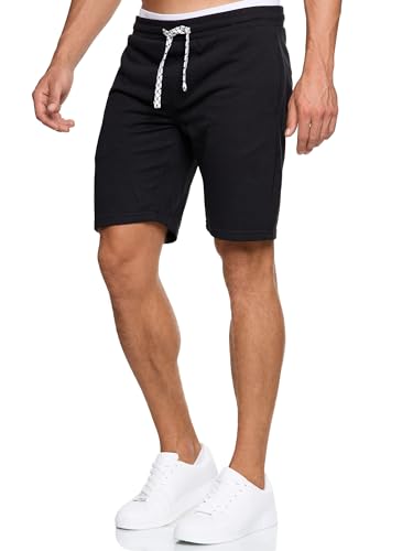 Indicode Herren Aldrich Sweatshorts mit Kordelzug | Herrenshorts Sportshorts für Männer Black S von Indicode