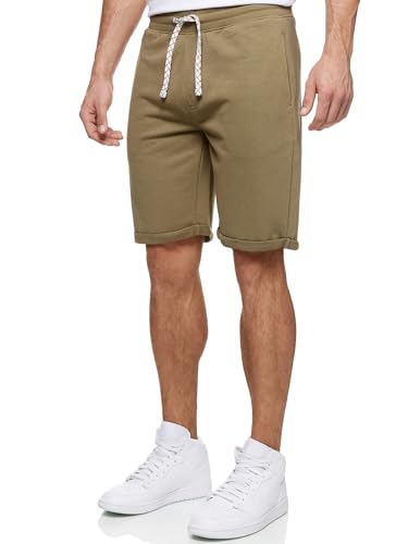 Indicode Herren Aldrich Sweatshorts mit Kordelzug | Herrenshorts Sportshorts für Männer M, Covert Green von Indicode