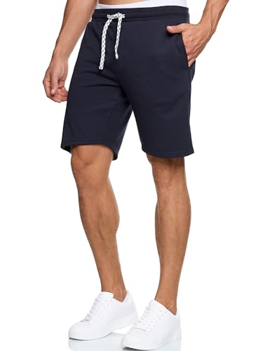 Indicode Herren Aldrich Sweatshorts mit Kordelzug | Herrenshorts Sportshorts für Männer L, Navy von Indicode
