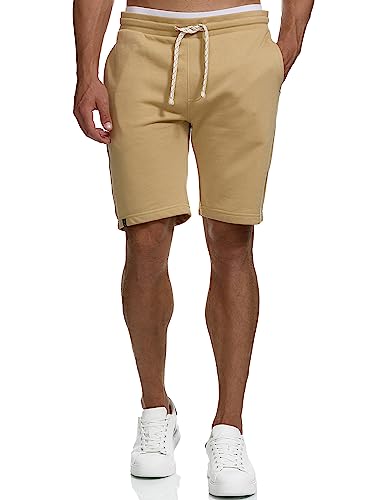 Indicode Herren Aldrich Sweatshorts mit Kordelzug | Herrenshorts Sportshorts für Männer Sand L von Indicode