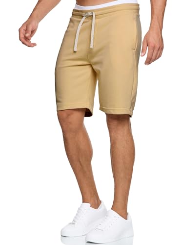 Indicode Herren Aldrich Sweatshorts mit Kordelzug | Herrenshorts Sportshorts für Männer XXL, Sand von Indicode