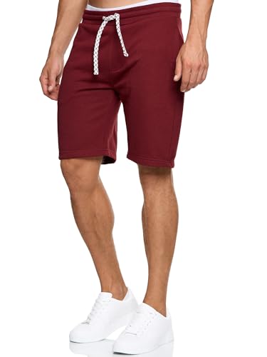 Indicode Herren Aldrich Sweatshorts mit Kordelzug | Herrenshorts Sportshorts für Männer XL, Zinfandel Mix von Indicode
