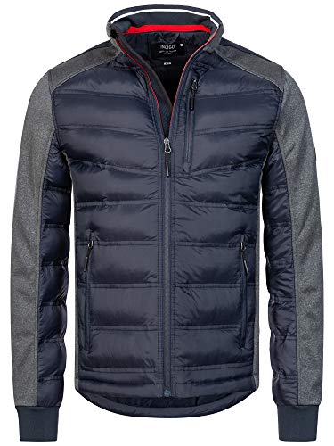 Indicode Herren Alterio Steppjacke mit Softshell-Ärmeln | Übergangsjacke für Männer Navy M von Indicode