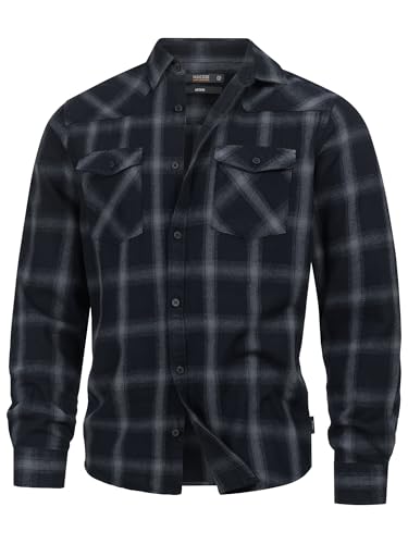Indicode Herren Altin Flanellhemd | Herrenhemd Ton-in-Ton Freizeithemd für Männer Black, L Indicode Herren Altin Flanellhemd | Herrenhemd Ton-in-Ton Freizeithemd für Männer Black, L von Indicode