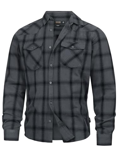 Indicode Herren Altin Flanellhemd | Herrenhemd Ton-in-Ton Freizeithemd für Männer Pewter XXL Indicode Herren Altin Flanellhemd | Herrenhemd Ton-in-Ton Freizeithemd für Männer Pewter XXL von Indicode